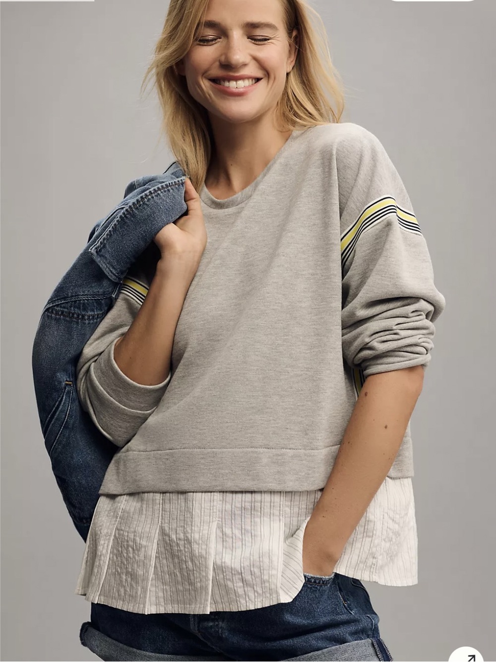 Maeve Heather Gray Crewneck Pullover